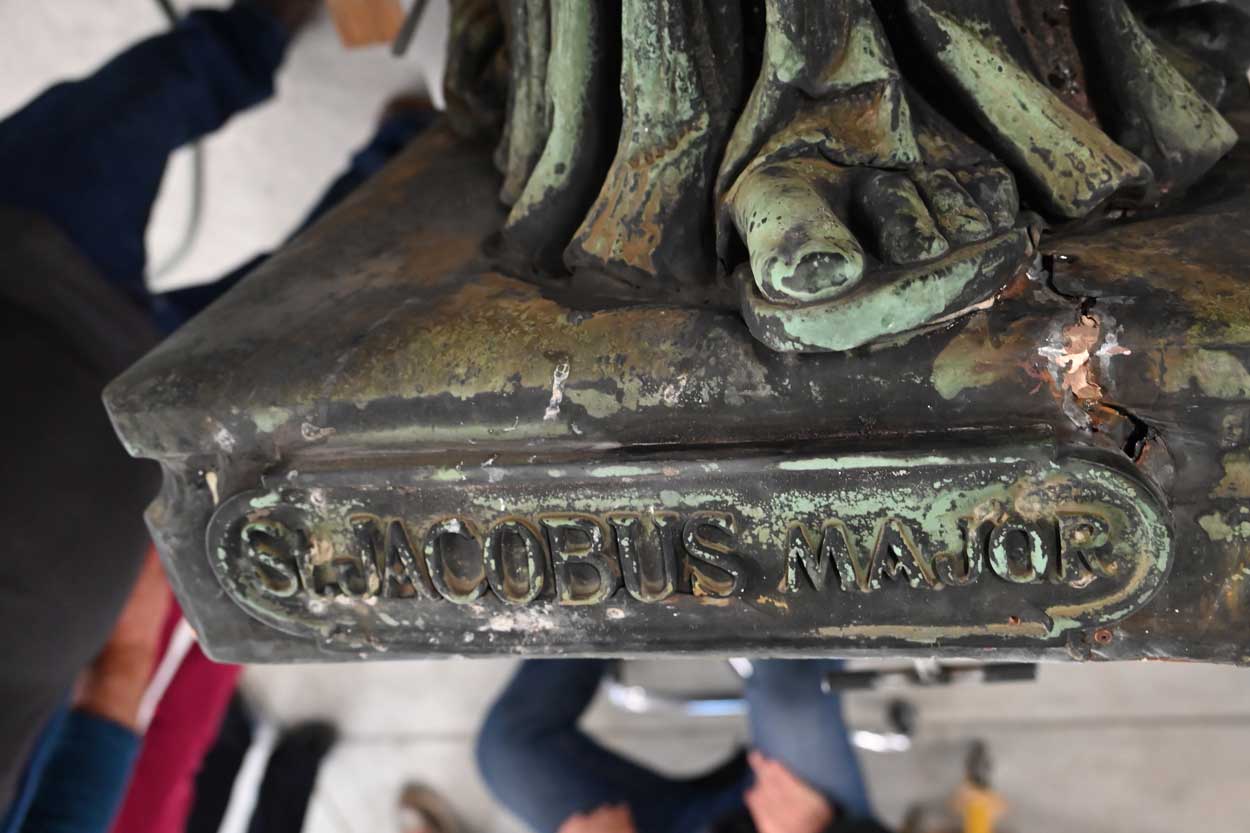 Jakobus vom Jakobsbrunnen Rorschach in der Kunstgiesserei Sittertobel