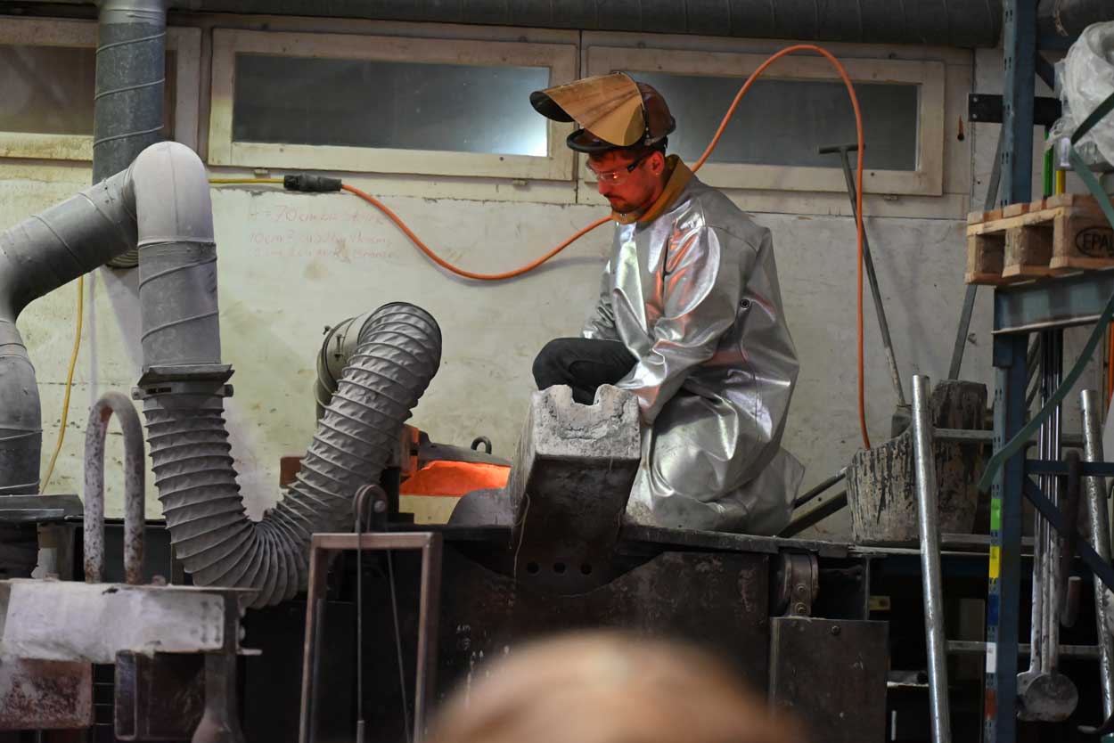 Neuguss der Jakobusfigur für den Jakobsbrunnen Rorschach