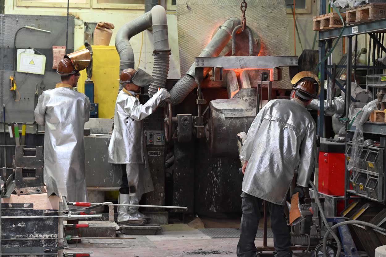 Neuguss der Jakobusfigur für den Jakobsbrunnen Rorschach