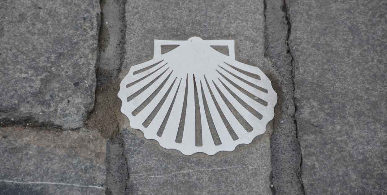 Jakobsmuschel in der Innenstadt St. Gallen